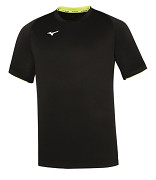 MIZUNO Core Short Sleeve Tee - black/yellow fluo - vel. XXL