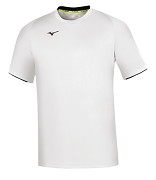 MIZUNO Core Short Sleeve Tee - white/navy - vel. 3XL