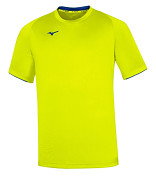 MIZUNO Core Short Sleeve Tee JR - yellow fluo/royal - vel. 128