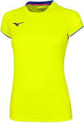 MIZUNO Core Short Sleeve Tee W - yellow fluo/royal - vel. XS