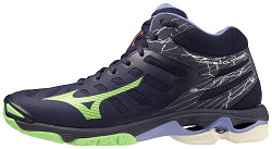 MIZUNO Wave Voltage Mid - EveBlue/TechGreen/Iolite
