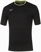 MIZUNO Men Mizuno Tee - black/yellow fluo - vel. XXL