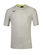 MIZUNO Men Mizuno Tee - heather grey/yellow fluo